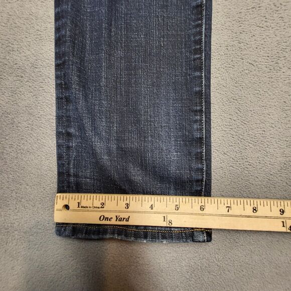 American Eagle Jeans Mens 30x33 Blue Slim Straight Stretch Distressed Denim - Picture 6 of 10